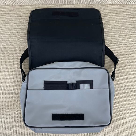 Sport Tek‎ Nylon Crossbody Messenger Transit Bag Vintage 90's y2k, Gray Black - Picture 4 of 8